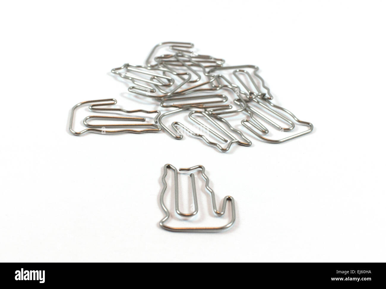 cat shaped paper clips Stock Photo Alamy