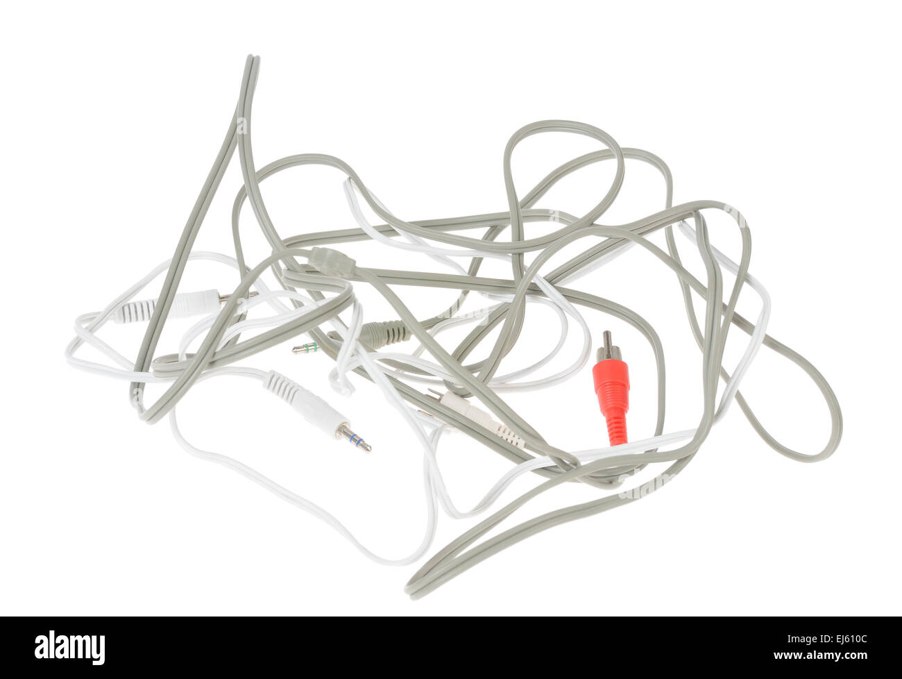 Audio and video cables isolated on white Stock Photo Alamy