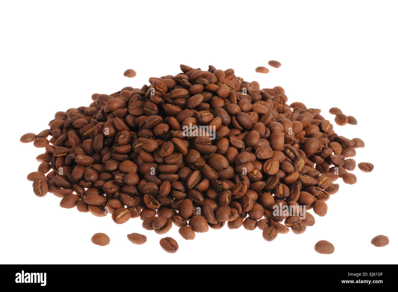 Heap of coffee beans isolated on white Stock Photo - Alamy