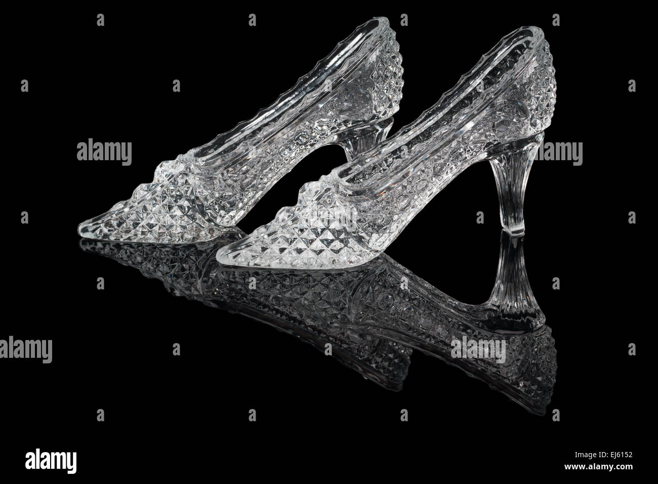 Black Shoe With Silver Crystal