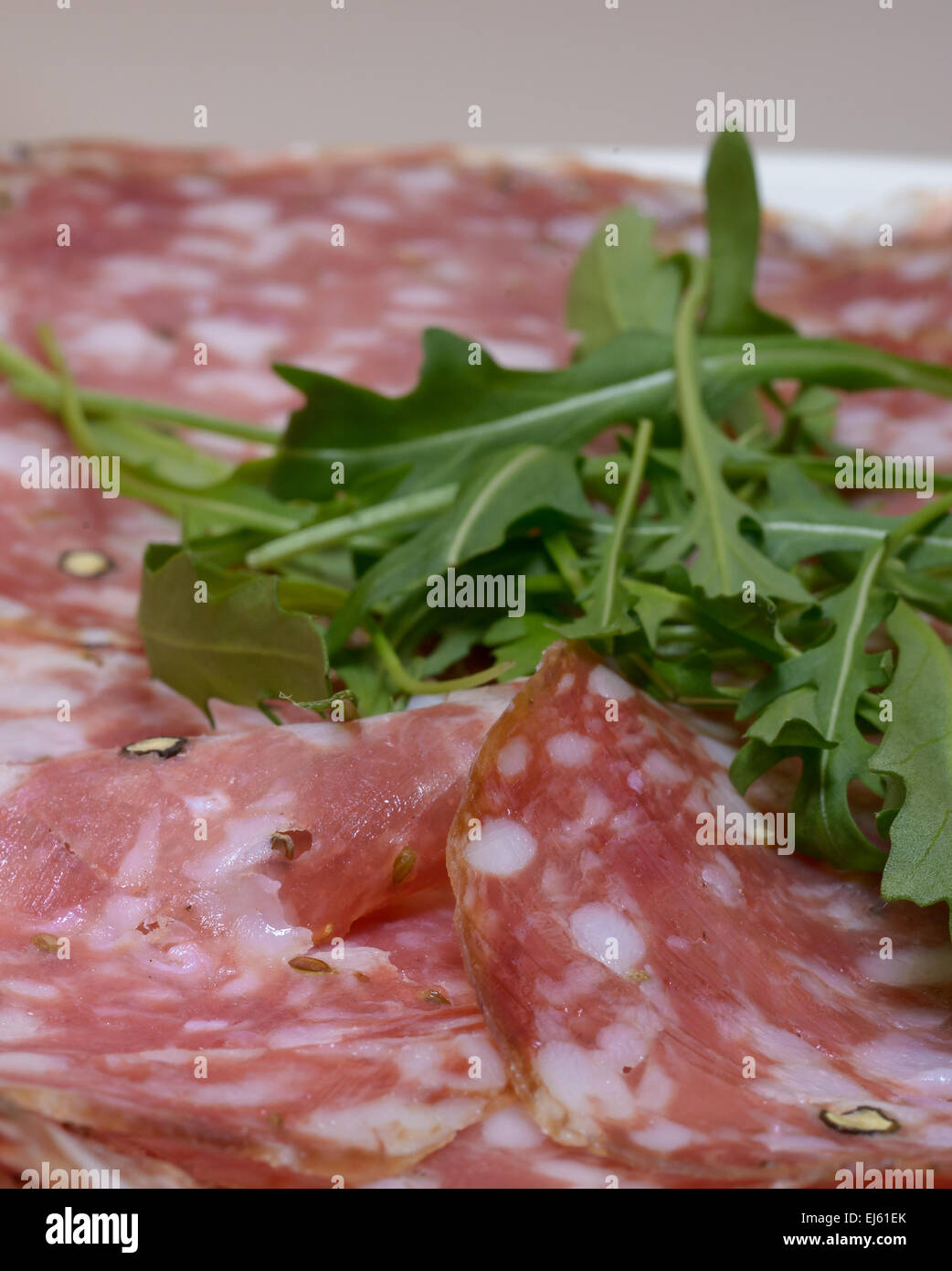 A Tipical Tuscany italian salami called finocchiona Stock Photo Alamy