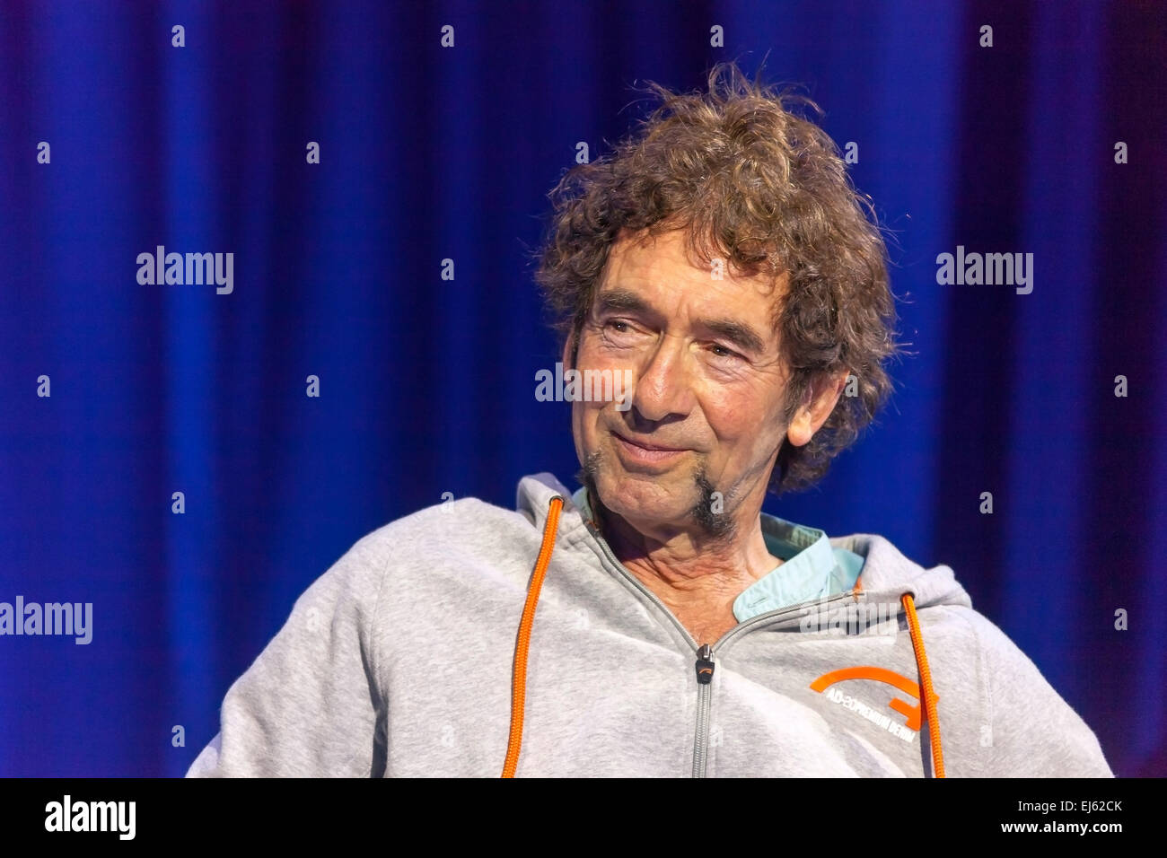 Walsall, West Midlands, UK. 22 March 2015. English singer songwriter Jona Lewie at a recording of ‘The David Hamilton Show’ for Big Centre TV. Hosted by presenter and broadcaster ‘Diddy’ David Hamilton the show features famous personalities from across the music and television spectrum. Credit:  John Henshall / Alamy Live News PER0526 Stock Photo