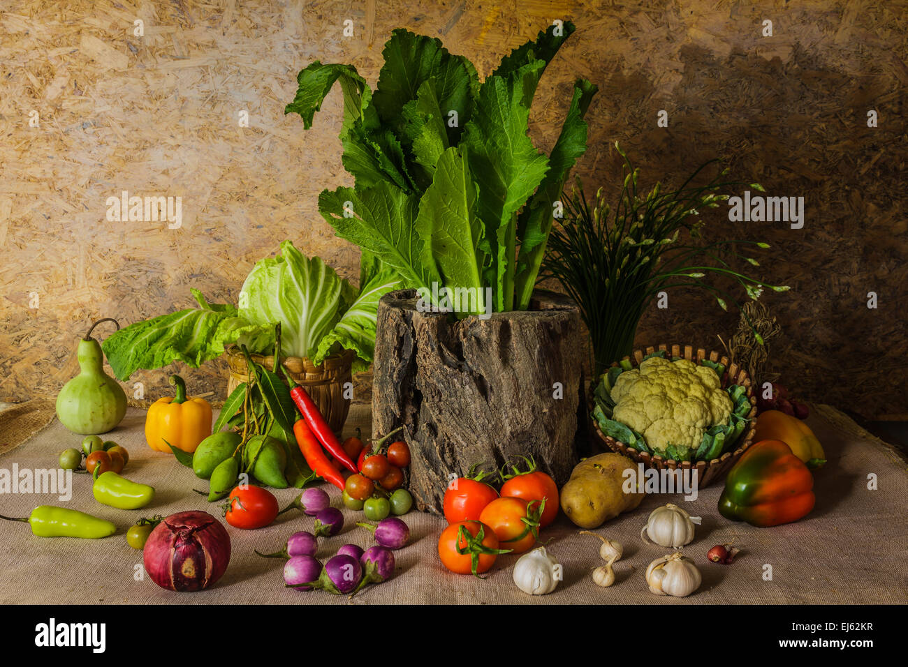 still life Vegetables, Herbs and Fruit as ingredients in cooking Stock ...
