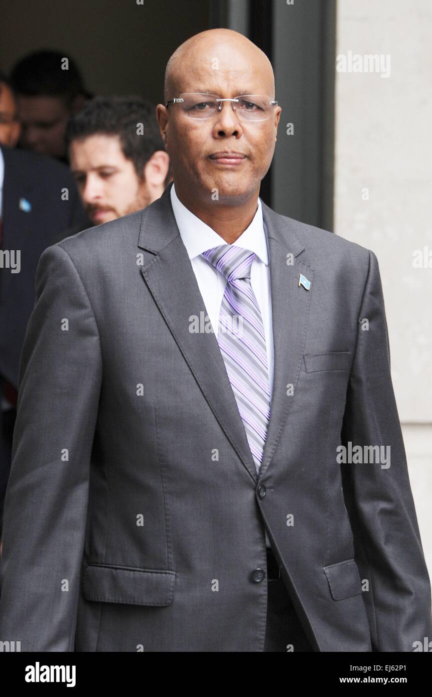 The Prime Minister of Somalia Abdiweli Sheikh Ahmed at BBC Studios in ...