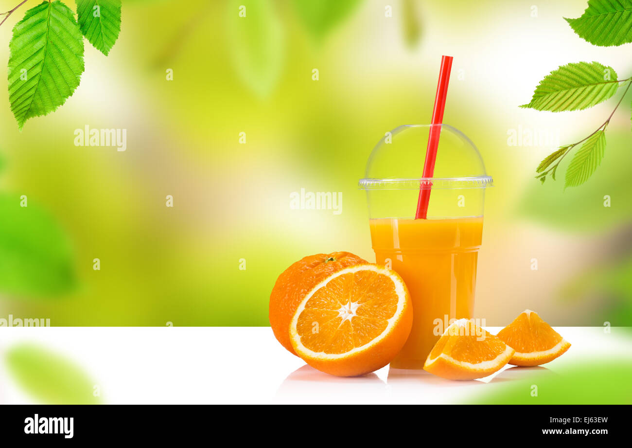 Fresh orange juice, healthy drink on white background Stock Photo - Alamy