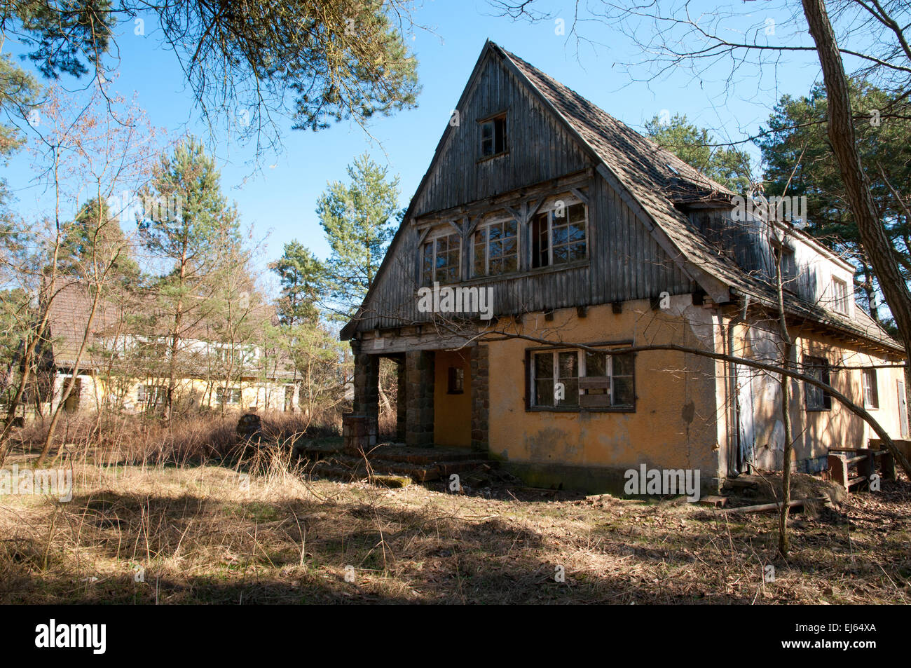 Former houses of SS guards at Ravensbrueck concentration camp, Fuerstenberg, Germany Stock Photo