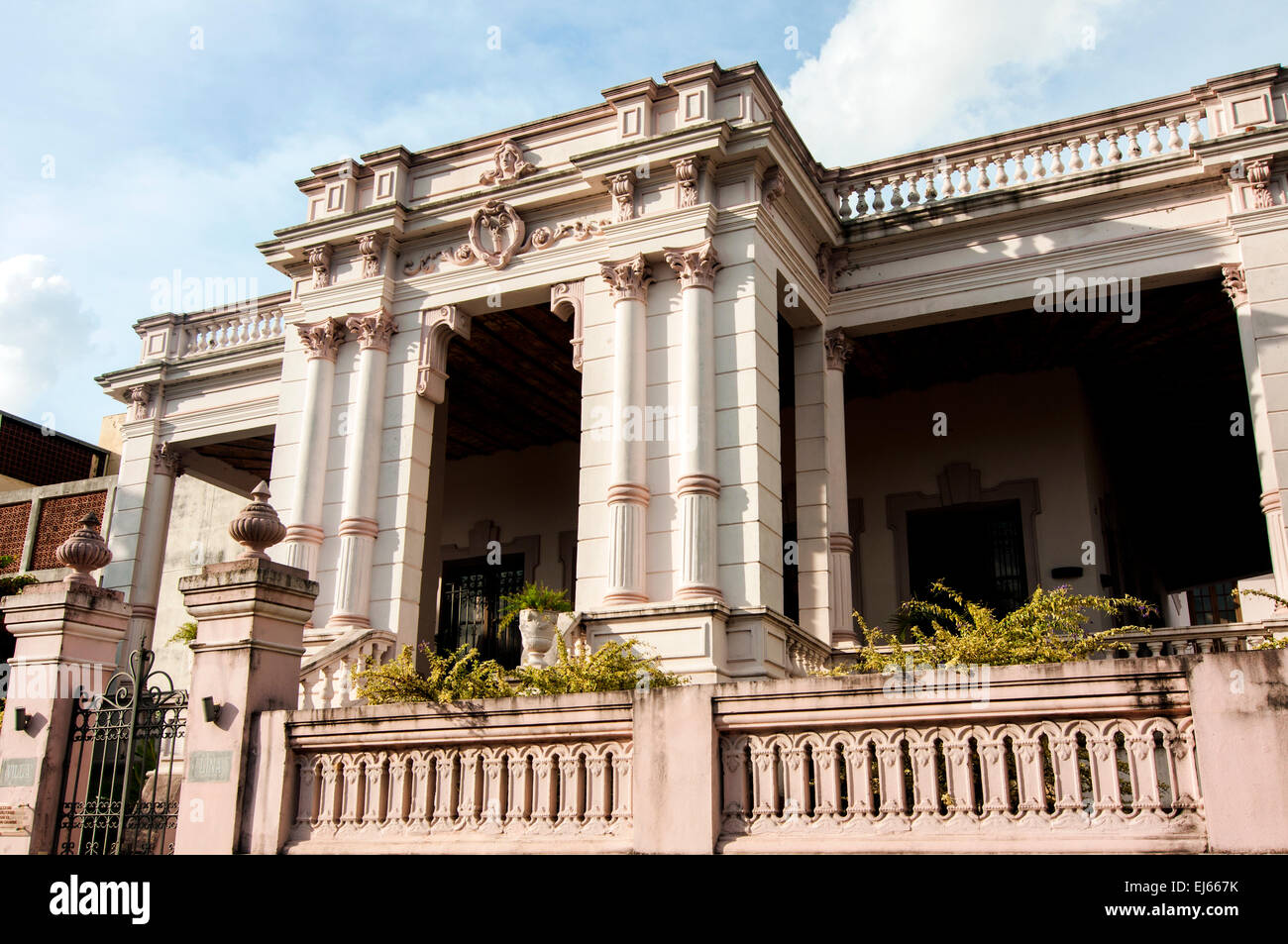 Colonial mansion, Central Asuncion Stock Photo