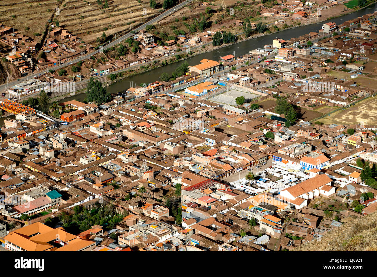 Village of Pisac, Cusco, Peru Stock Photo