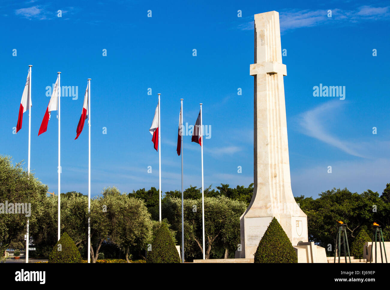Second World War Memorial Floriana Valletta Malta Stock Photo