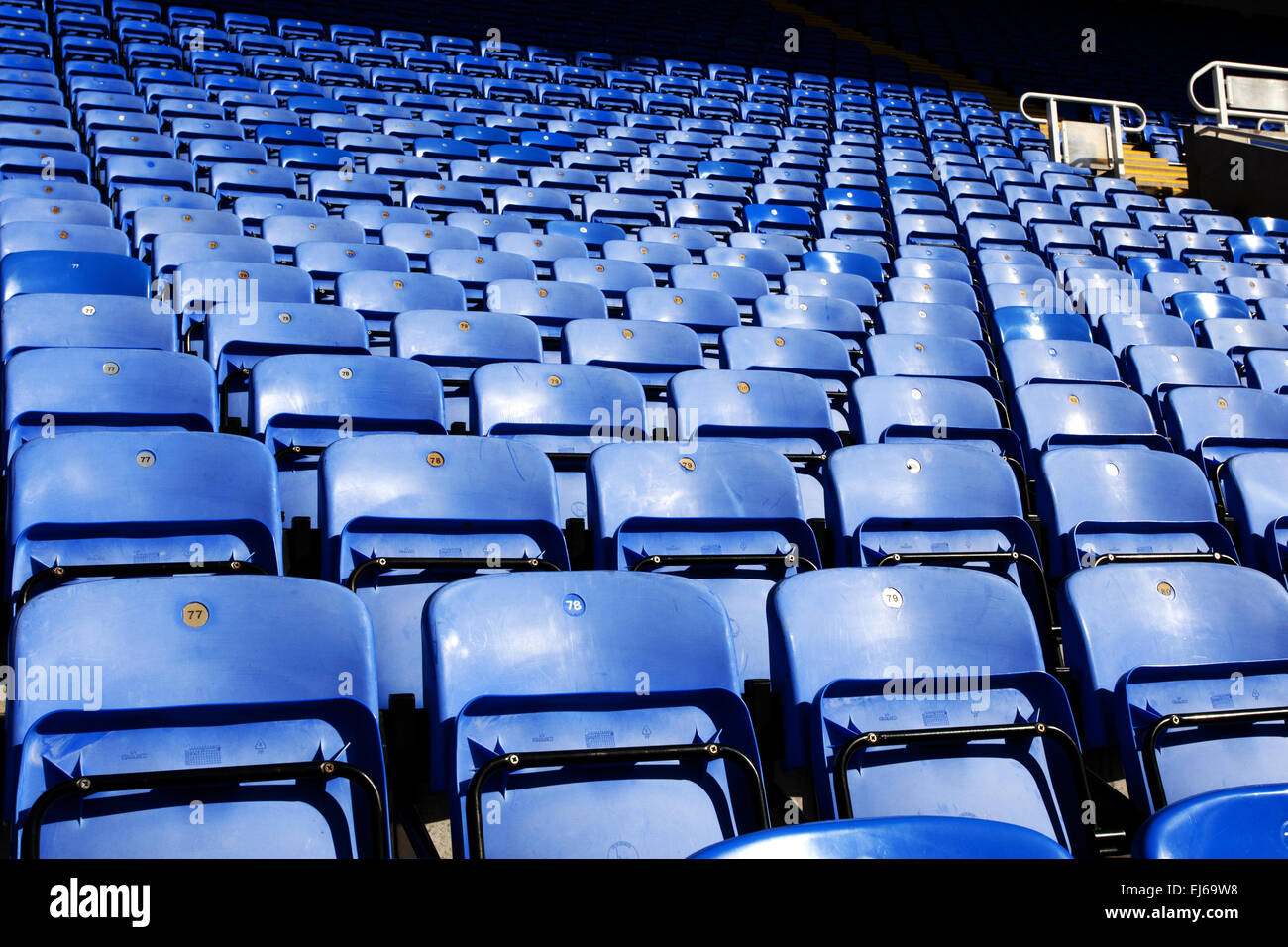 Seating in a sports stadium Stock Photo Alamy