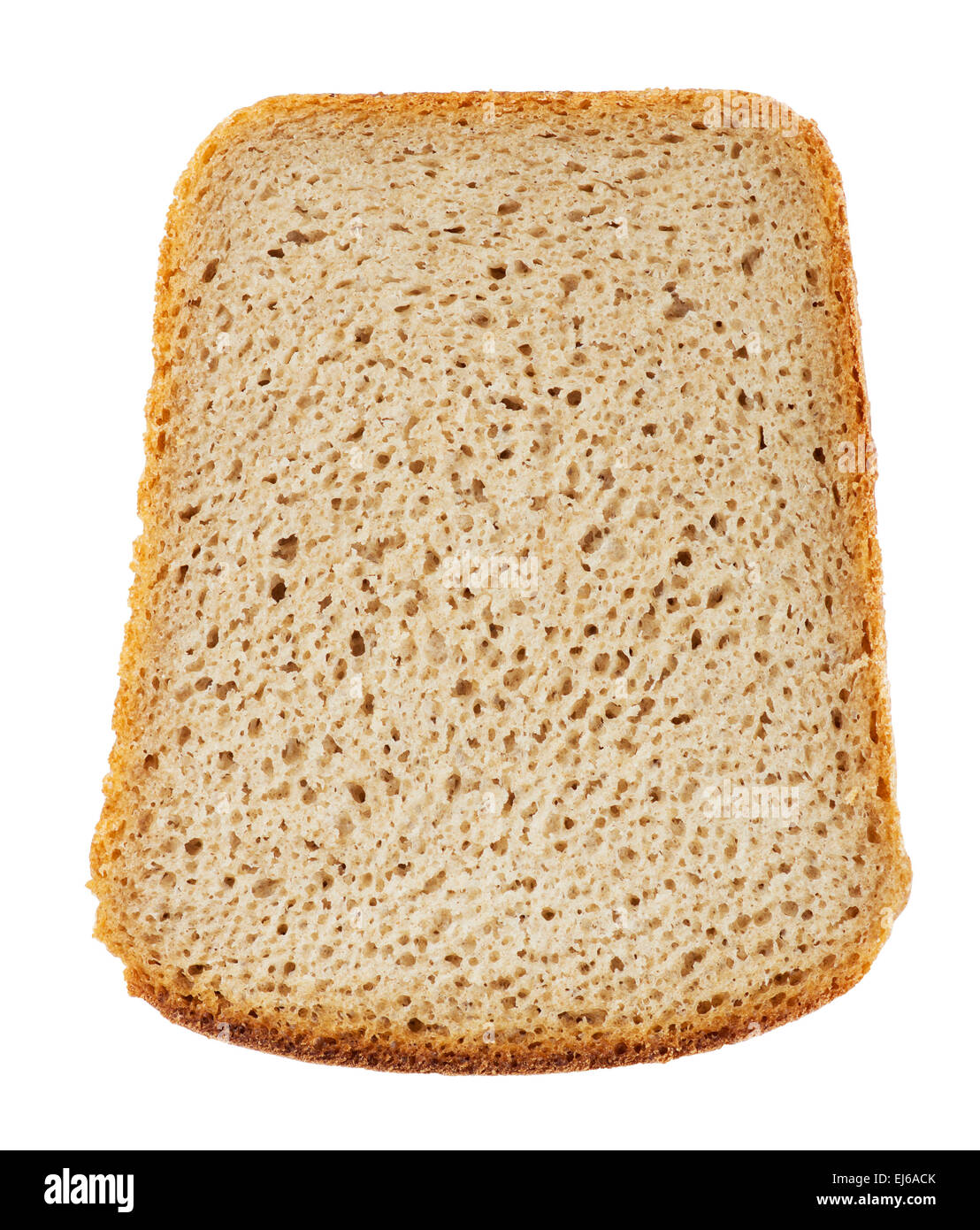 Brown bread slice on white background Stock Photo - Alamy