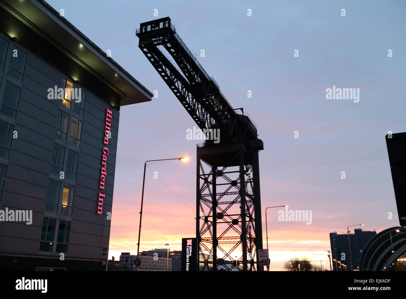 Finnieston crane landmark in Glasgow Scotland uk Stock Photo