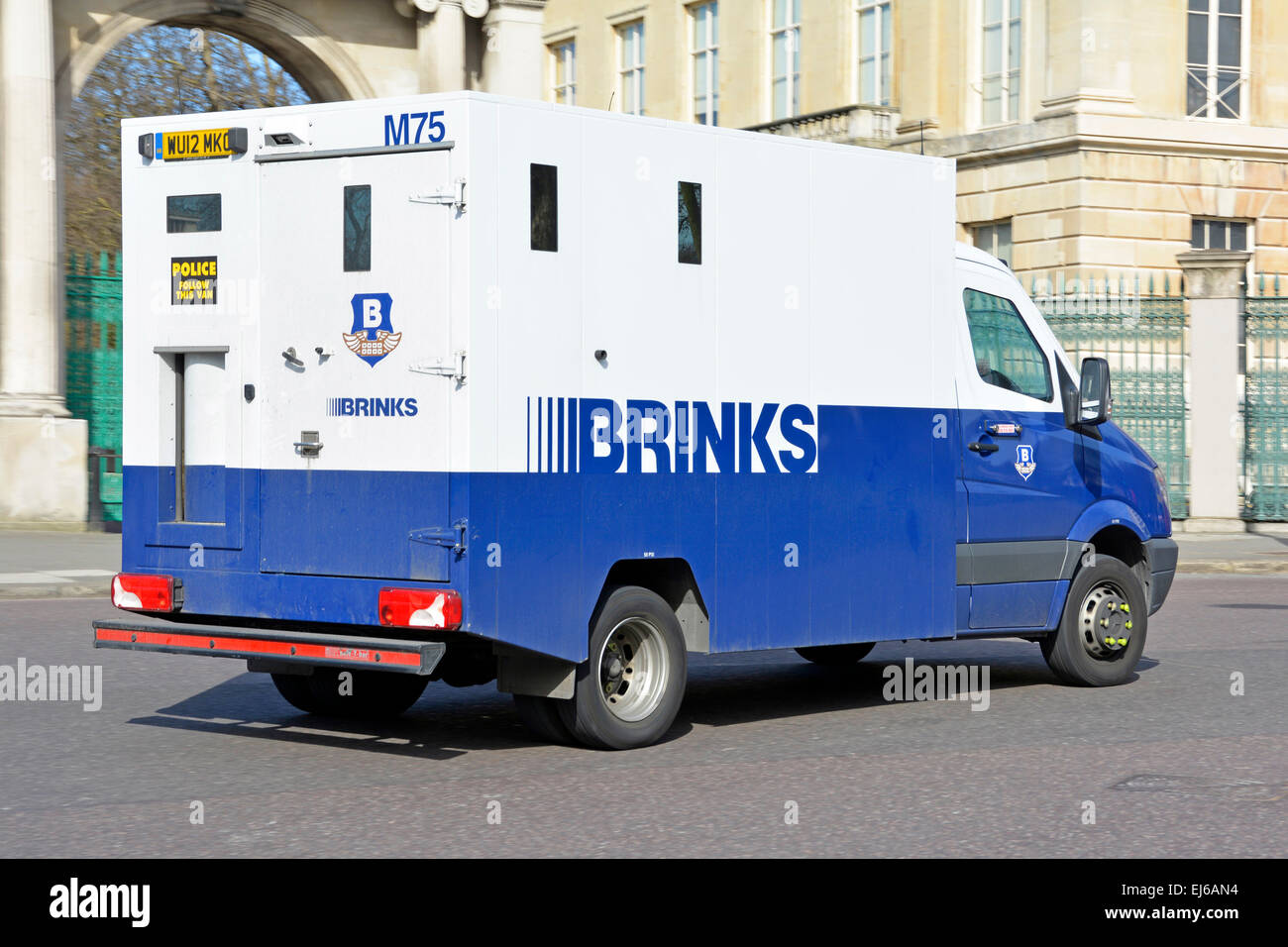 Brinks high security transportation business armoured lorry truck Stock Photo Alamy