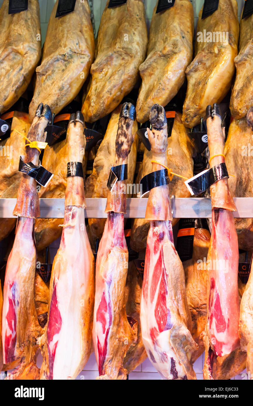 Spanish Ham - Jamon Serrano Stock Photo