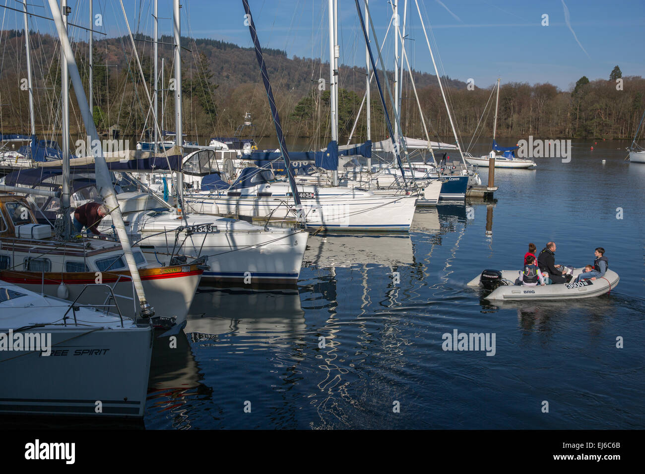 A Marina at Bowness on Windermere in the Lake District National Park