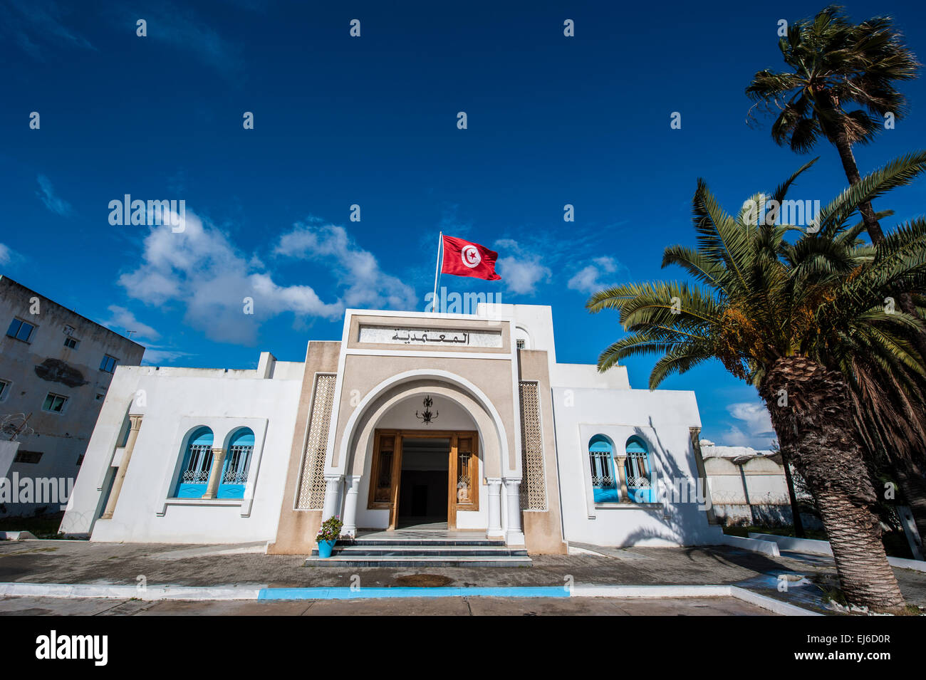 An official building in Hammamet, Tunisia Stock Photo Alamy