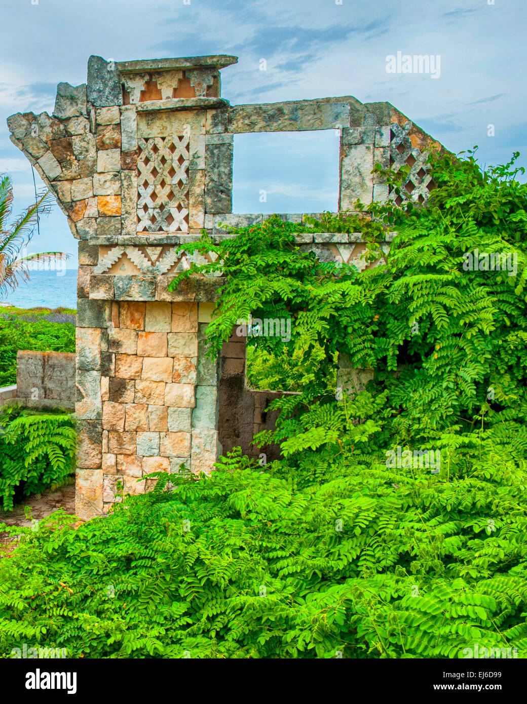 Isla Mujeres Beach Detail Stock Photo