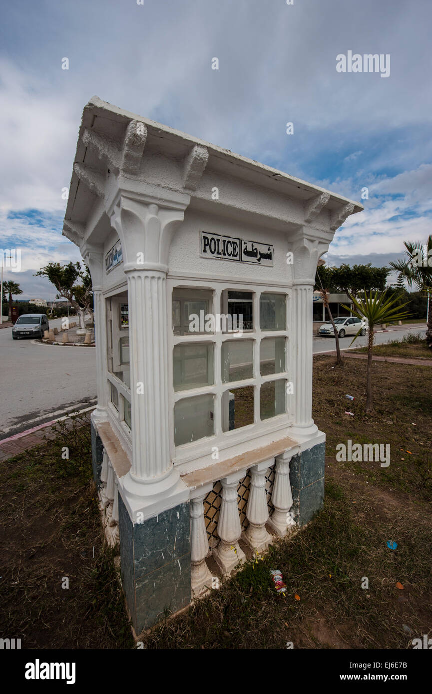 A police checkpoint at a road crossing in Hammamet, Tunisia Stock Photo ...