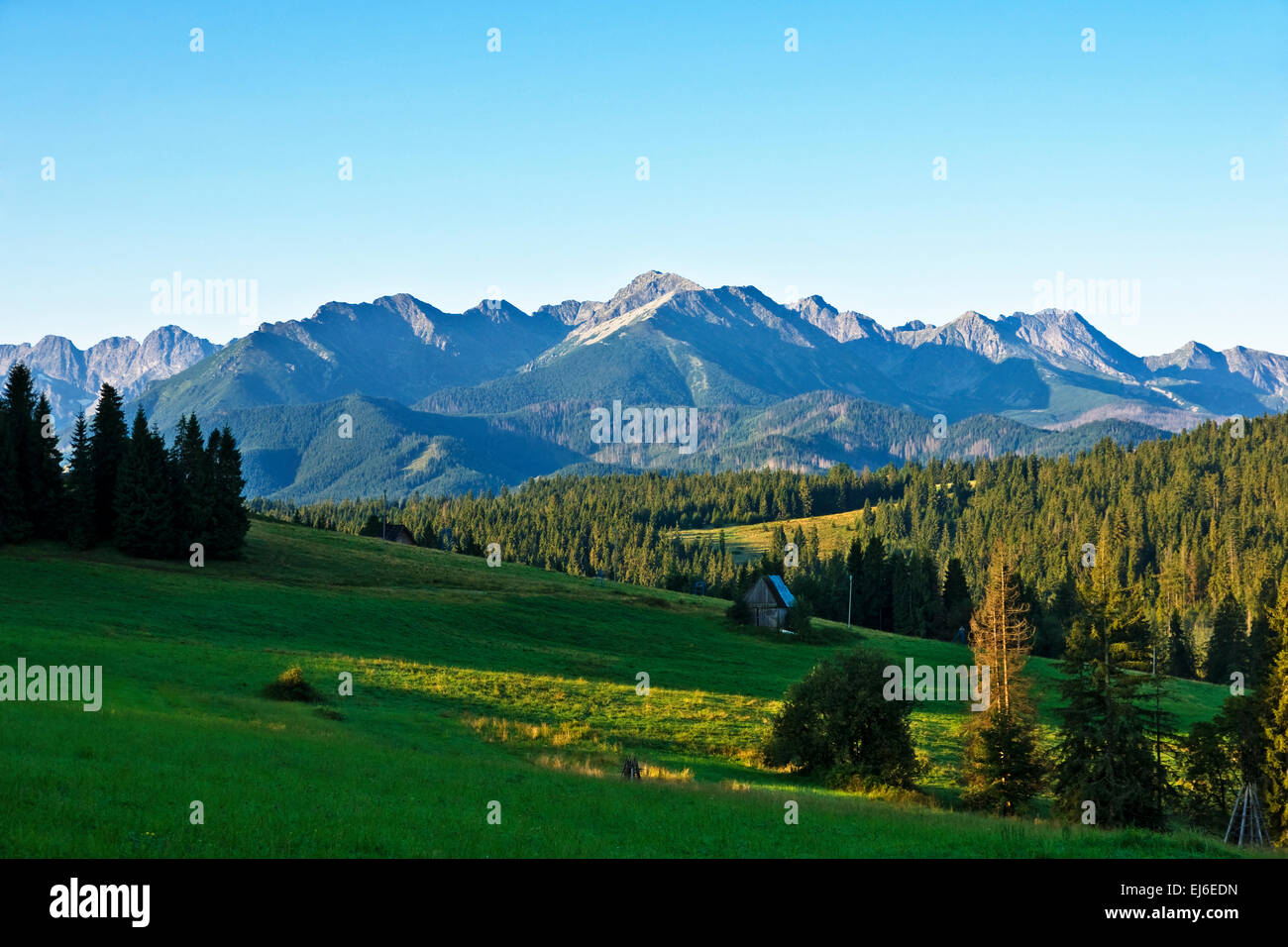 High peaks in the Polish Tatras mountains Stock Photo