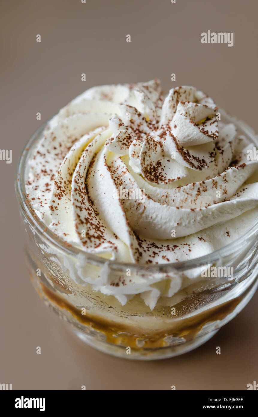 Banoffee pie in glass cup , sweet dessert Stock Photo - Alamy