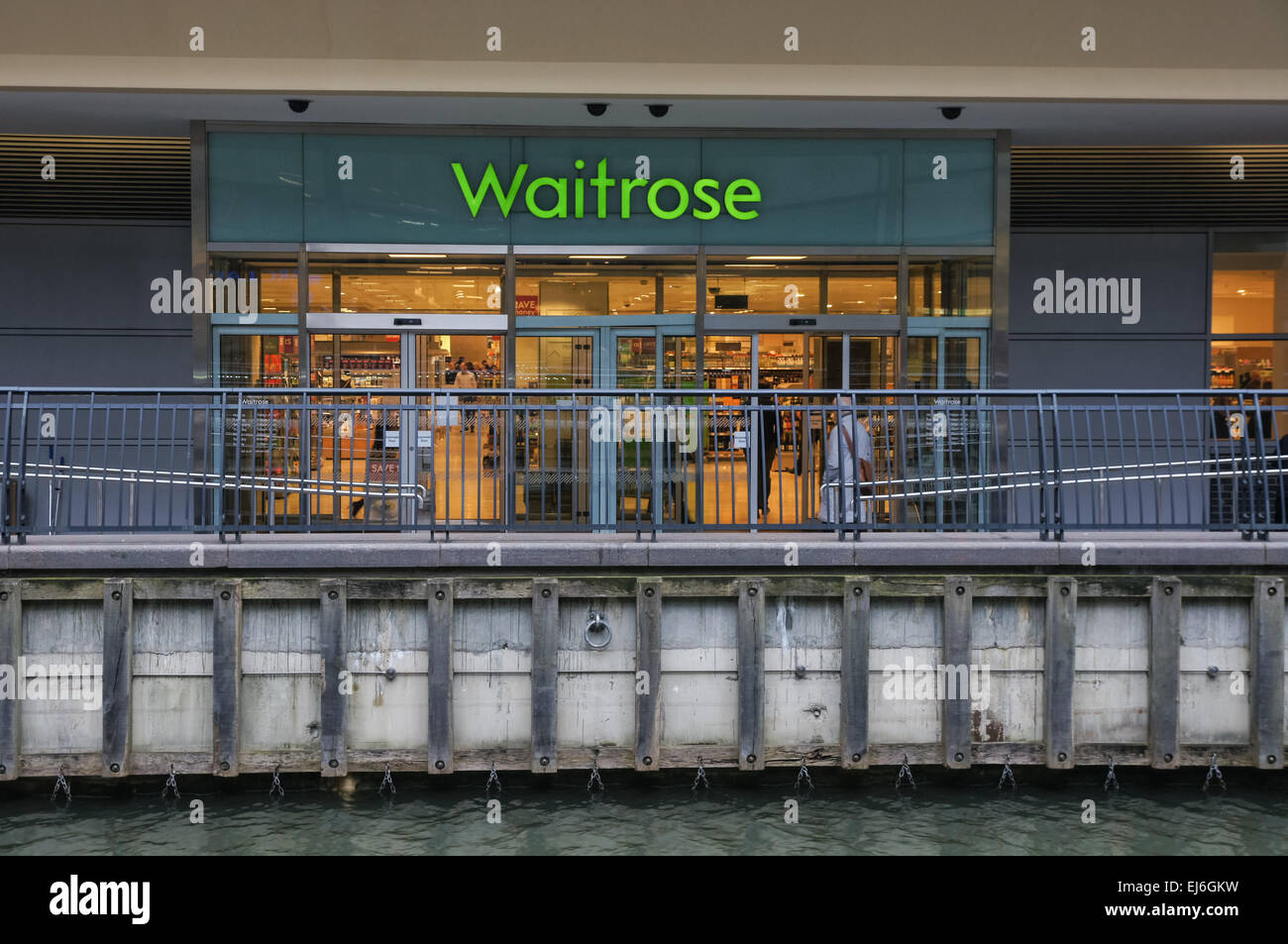 Waitrose store at Canary Wharf, London England United Kingdom UK Stock