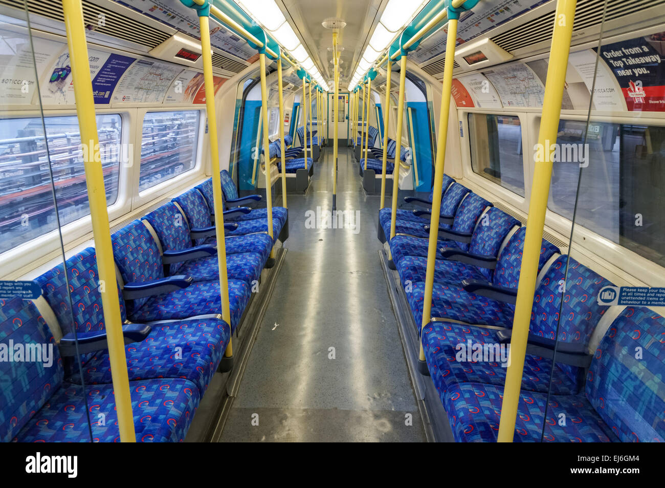 Central line underground carriage, London England United Kingdom UK Stock Photo