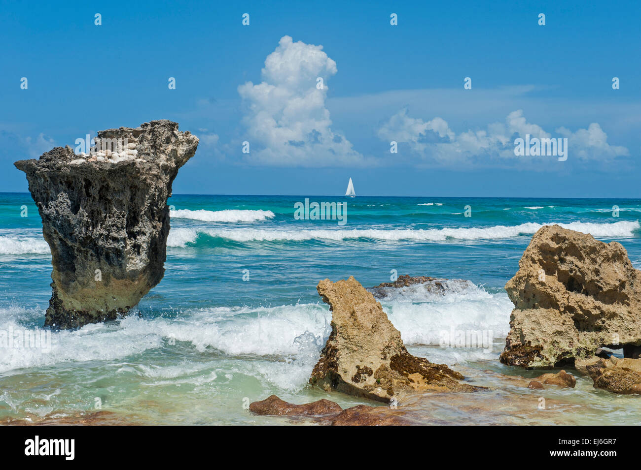Isla Mujeres Shoreline Stock Photo