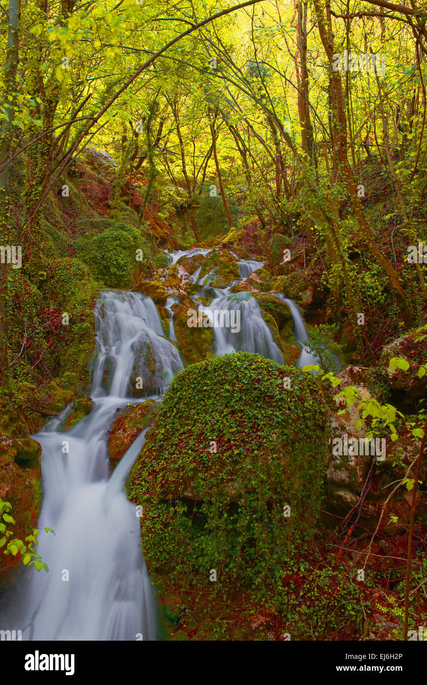 Urederra River, Urbasa Natural Park.Urederra river near its Source ...