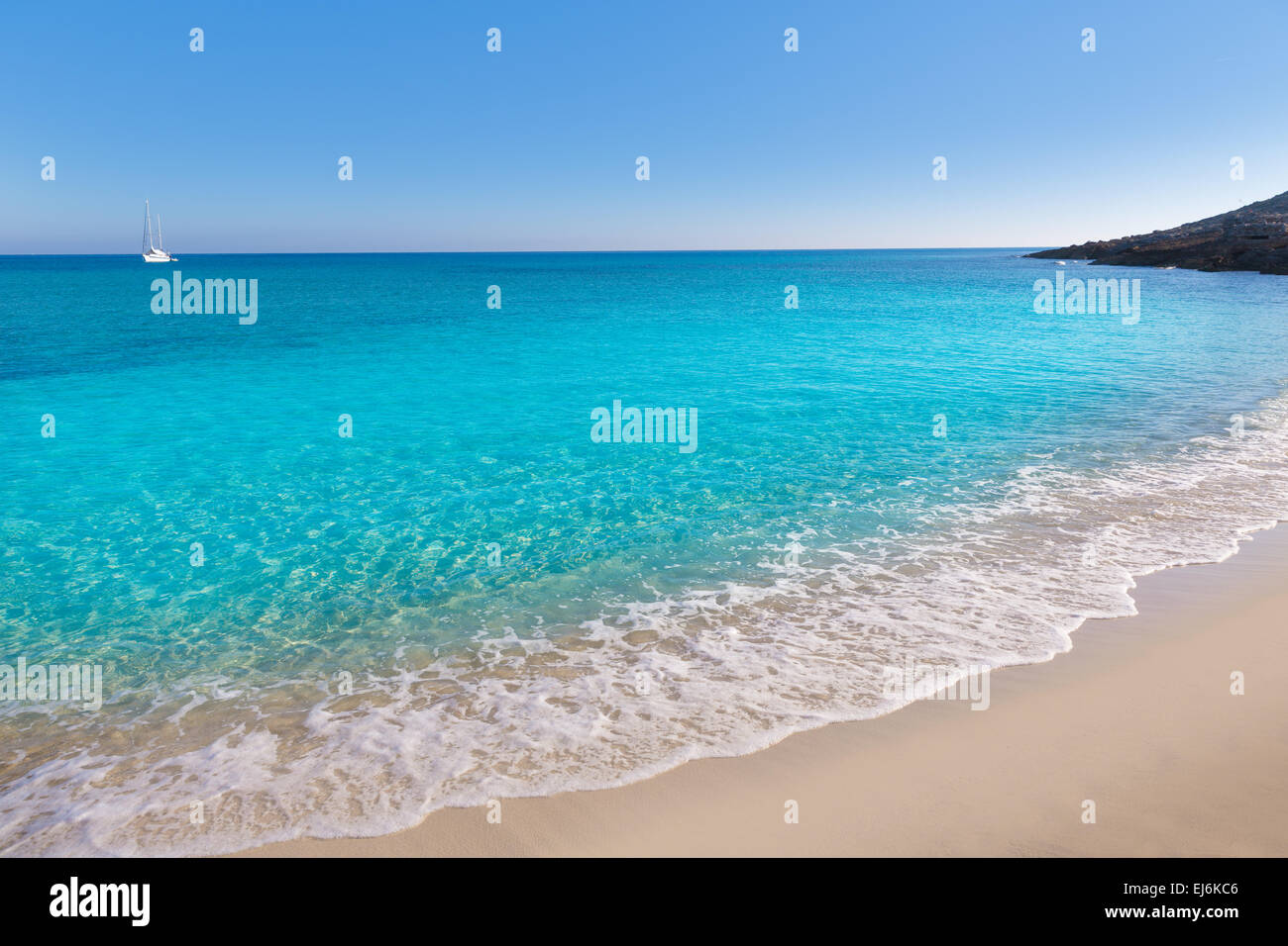 Majorca Cala Mesquida beach in Mallorca Balearic Islands of Spain Stock Photo