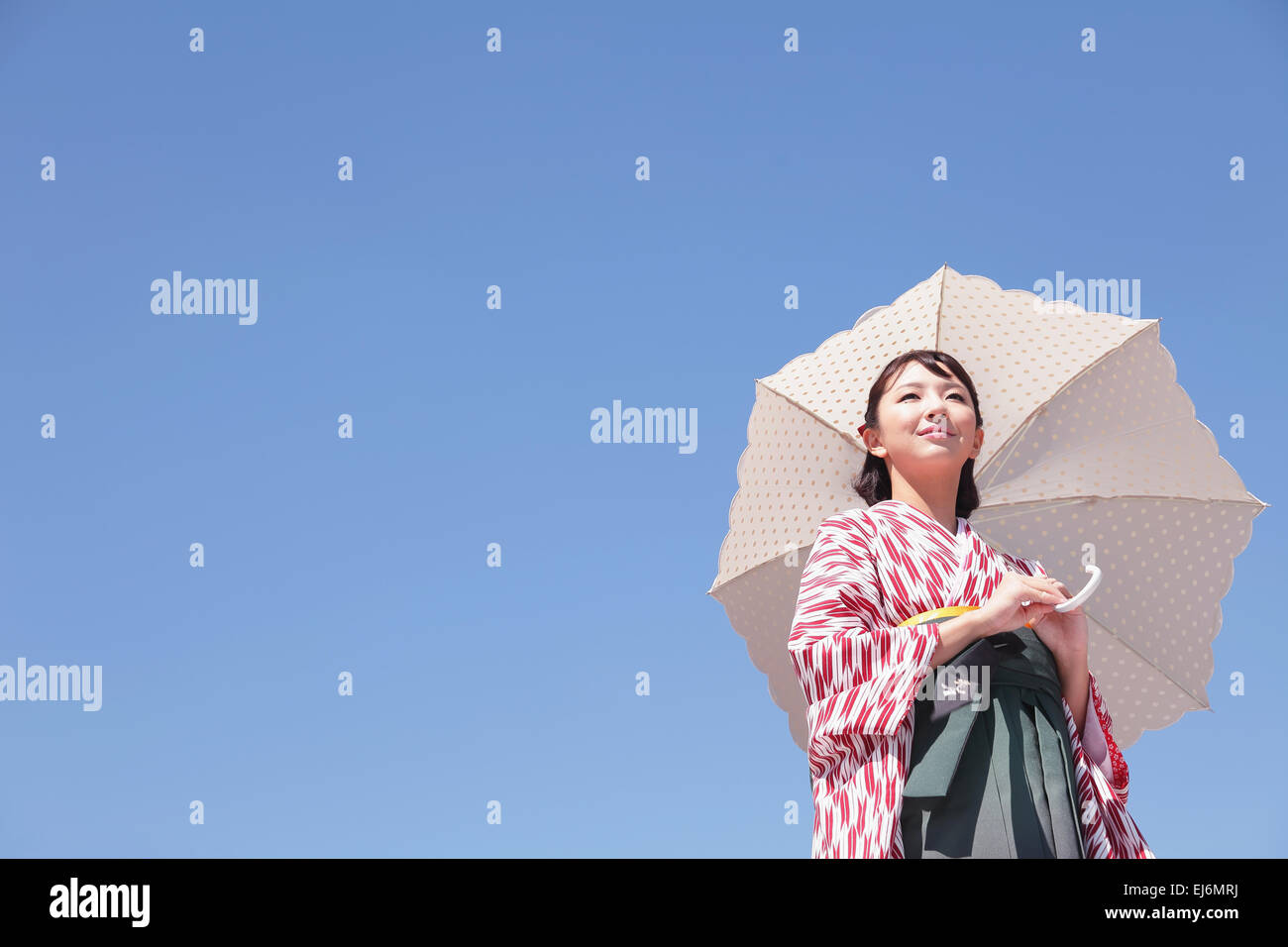 Young Japanese girl in a kimono Stock Photo