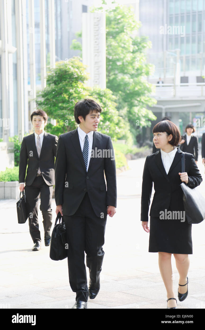 Young Japanese business people Stock Photo