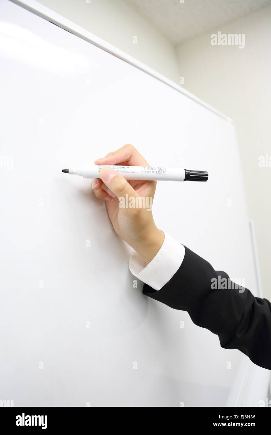 Close up of business woman hand Stock Photo
