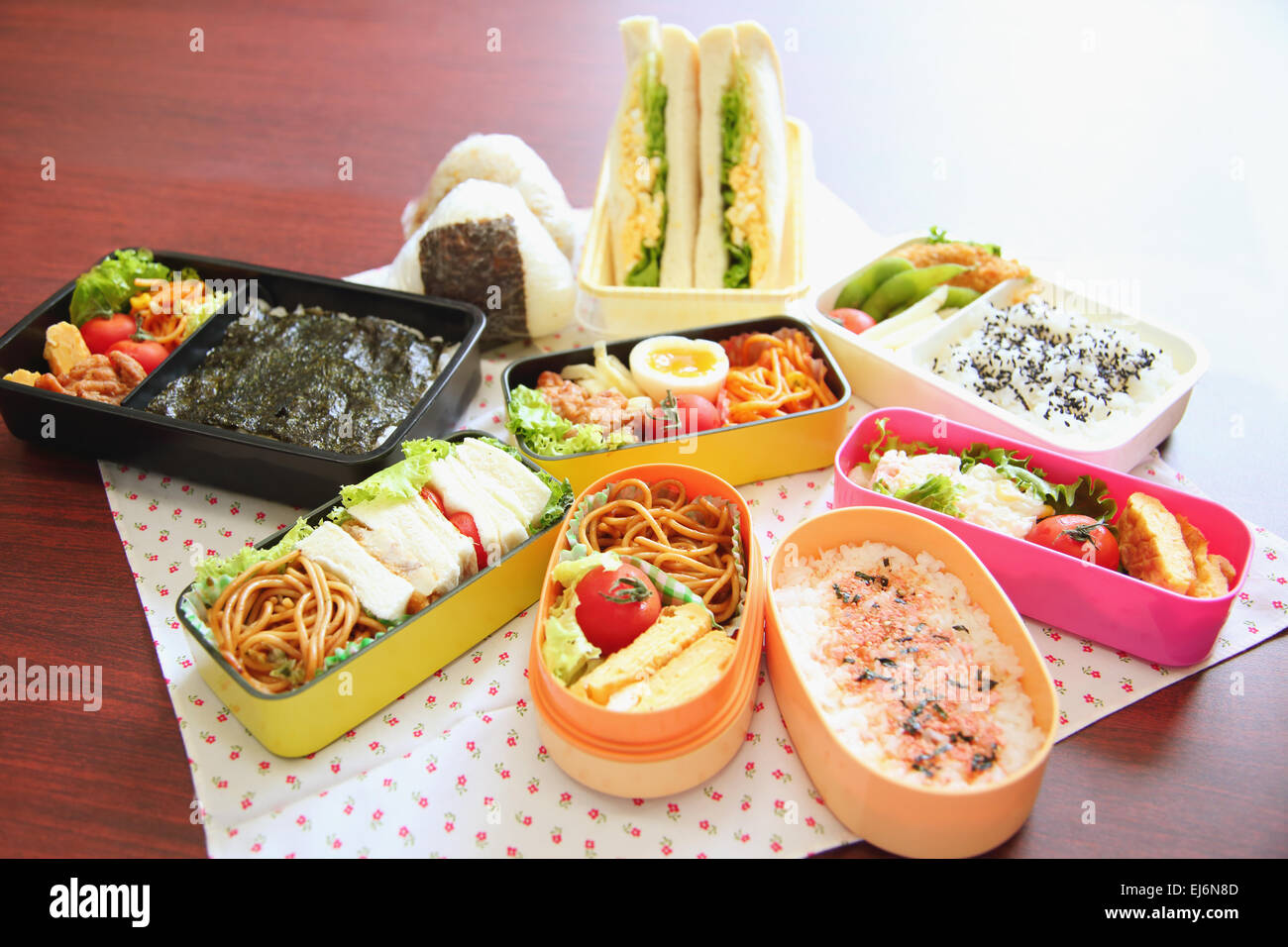 Japanese style bento lunch box Stock Photo