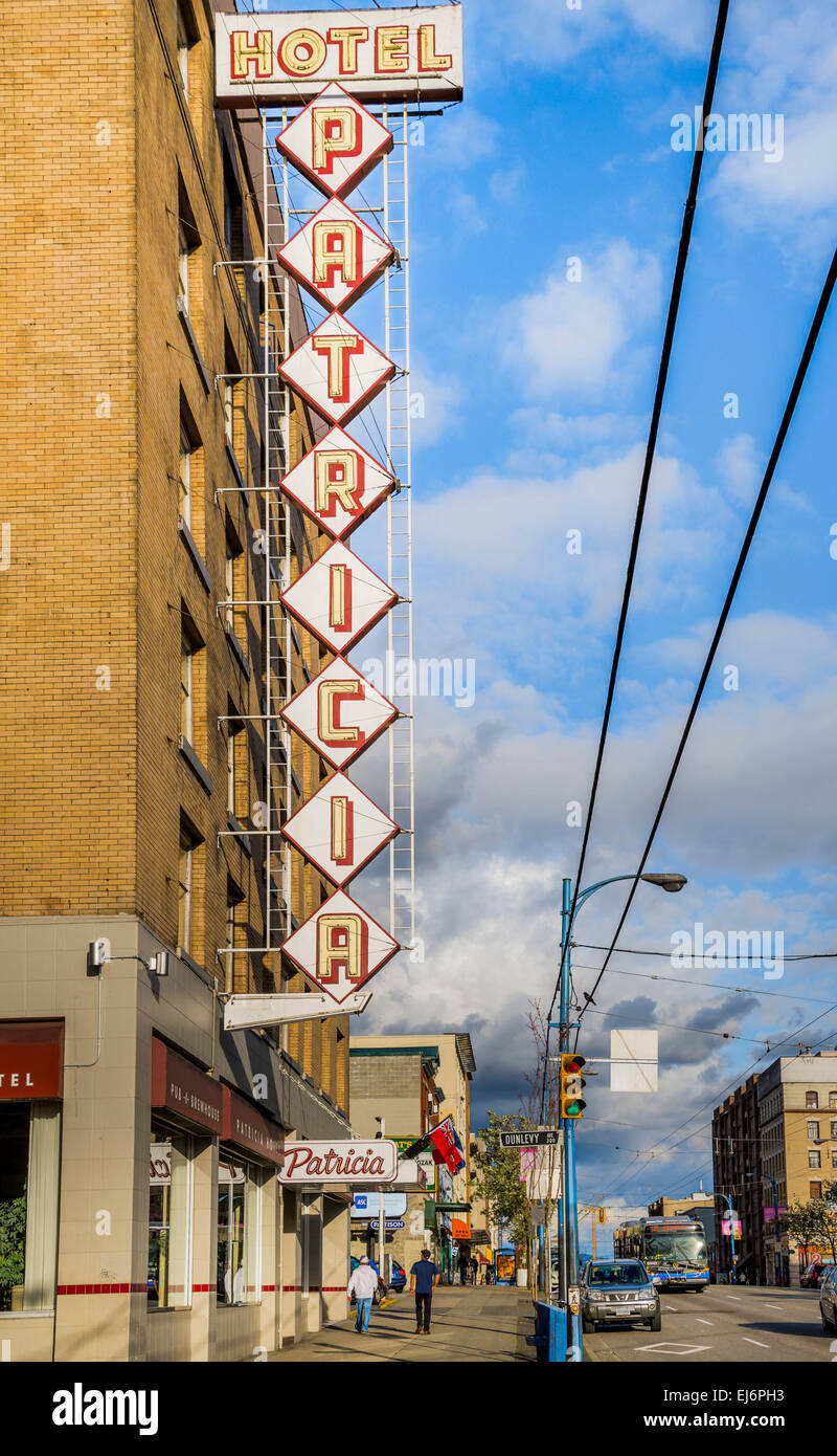 Patricia Hotel, Hastings Street, DTES, Vancouver, British Columbia, Canada  Stock Photo - Alamy