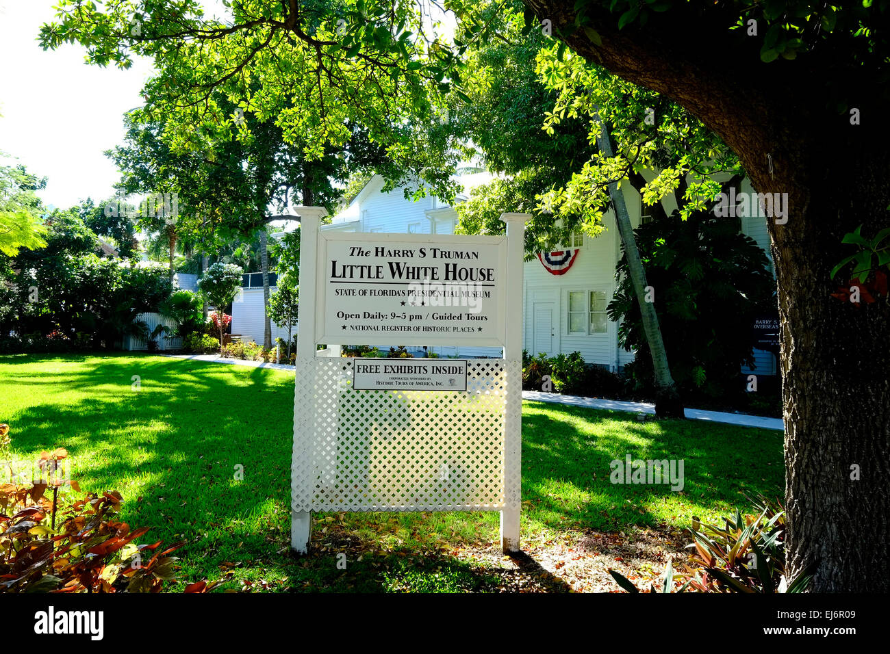 Little White House President Harry Truman Key West Florida FL destination for Western Carribbean Crusie from Tampa Stock Photo