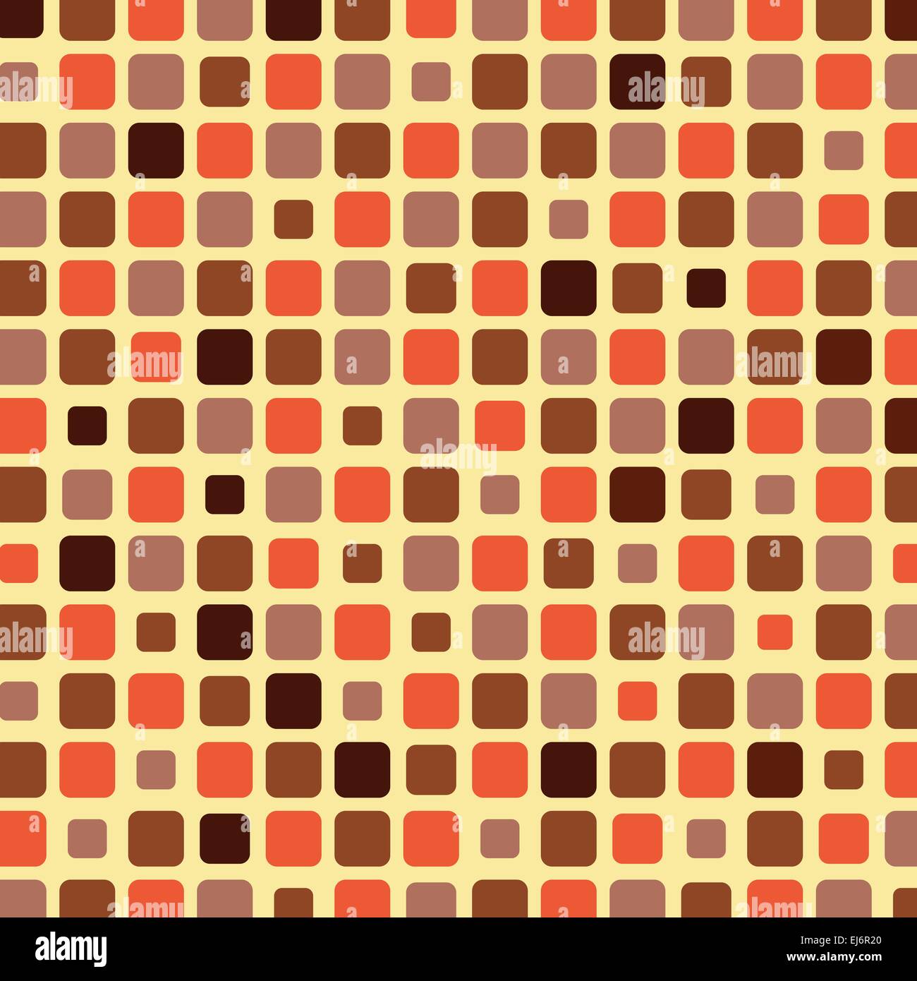 Orange shade tile mosaic background, vector illustration Stock Vector