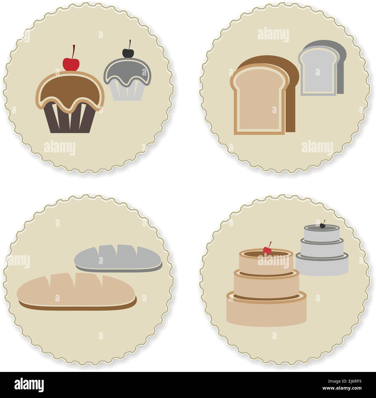 Set of vintage variety bakery badges, stock vector Stock Vector Image ...