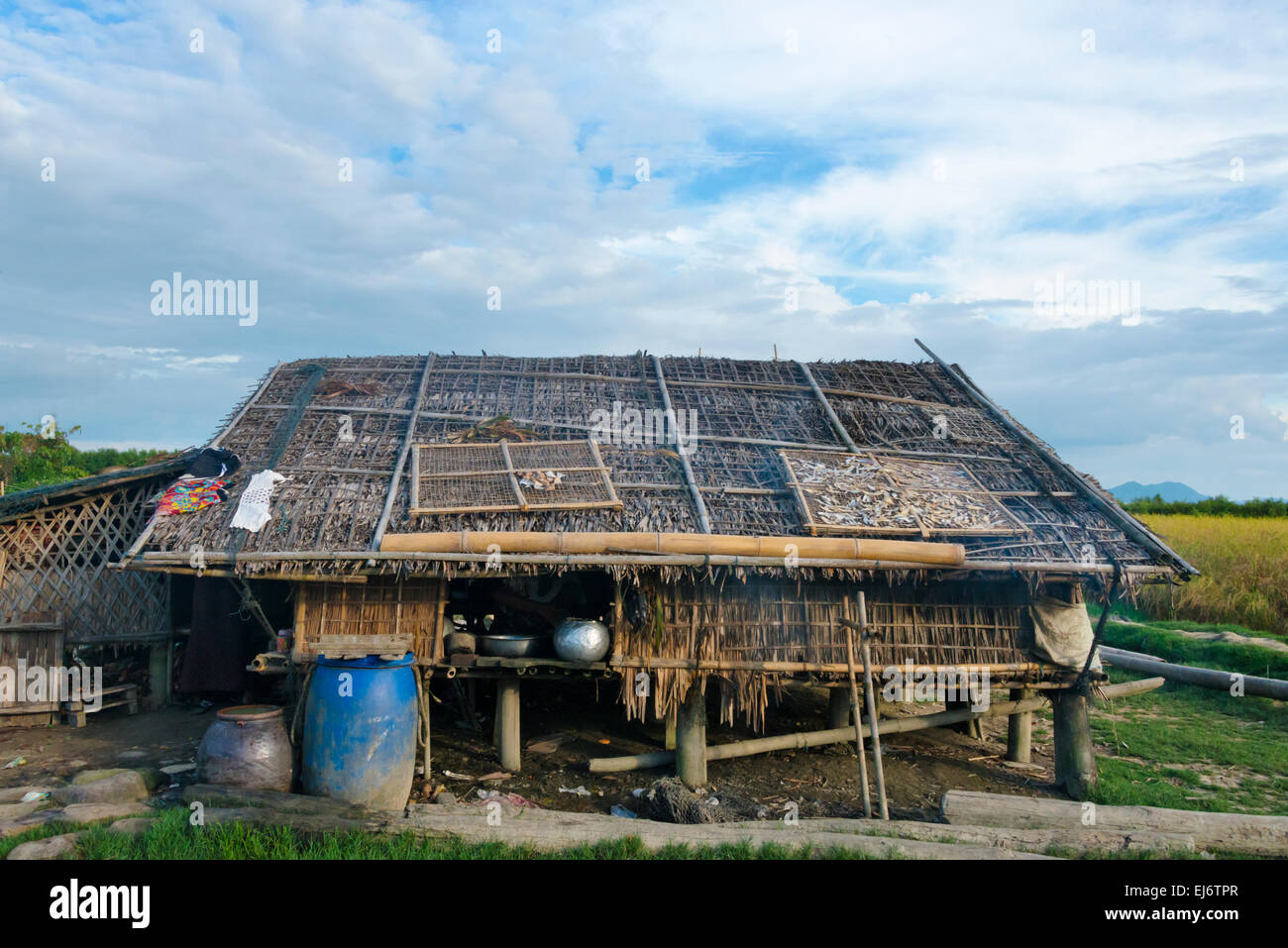 Fishing village, Sittwe, Rakhine State, Myanmar Stock Photo