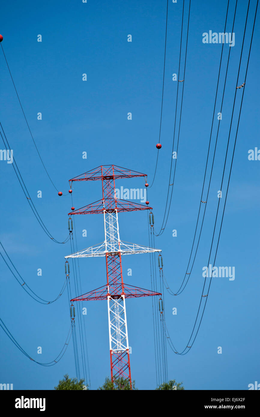 A high tension electric wire Stock Photo - Alamy