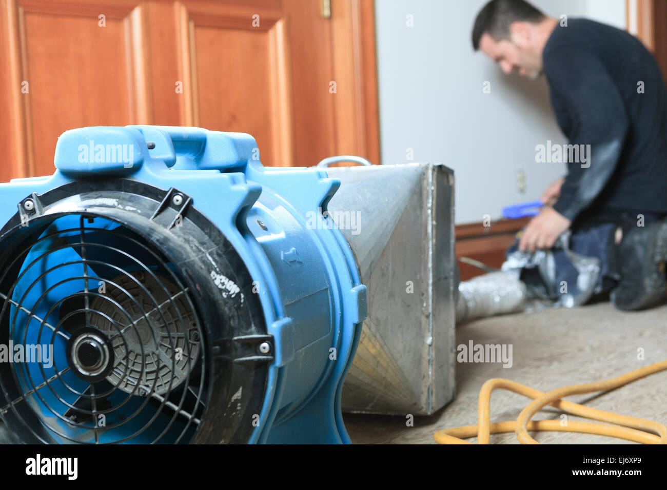 Stove Exhaust Fan Extractor Filter Maintenance Stock Photo