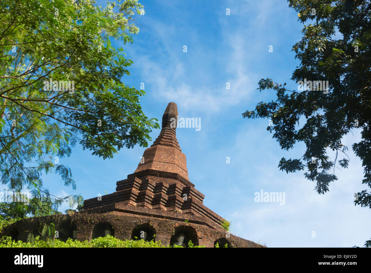 Pagoda, Mrauk-U, Rakhine State, Myanmar Stock Photo