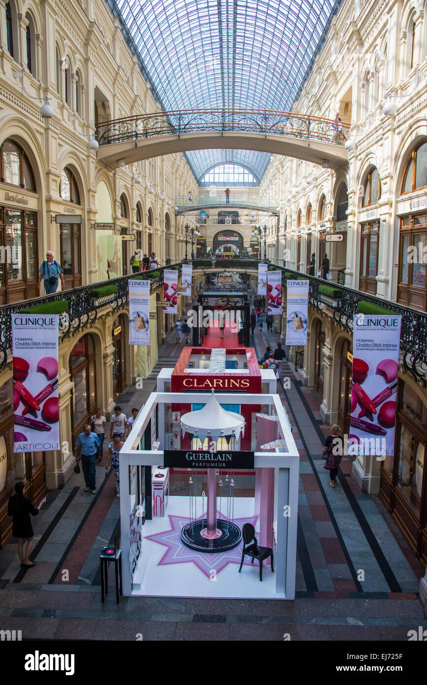 Gallery in the GUM department store, Moscow, Russia Stock Photo Alamy
