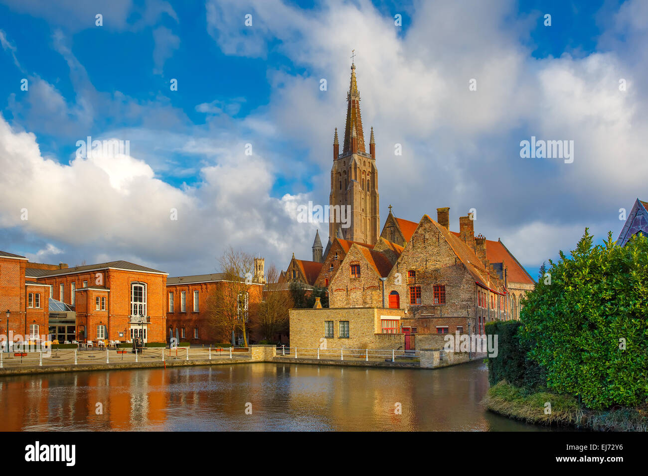 The picturesque city landscape in Bruges, Belgium Stock Photo