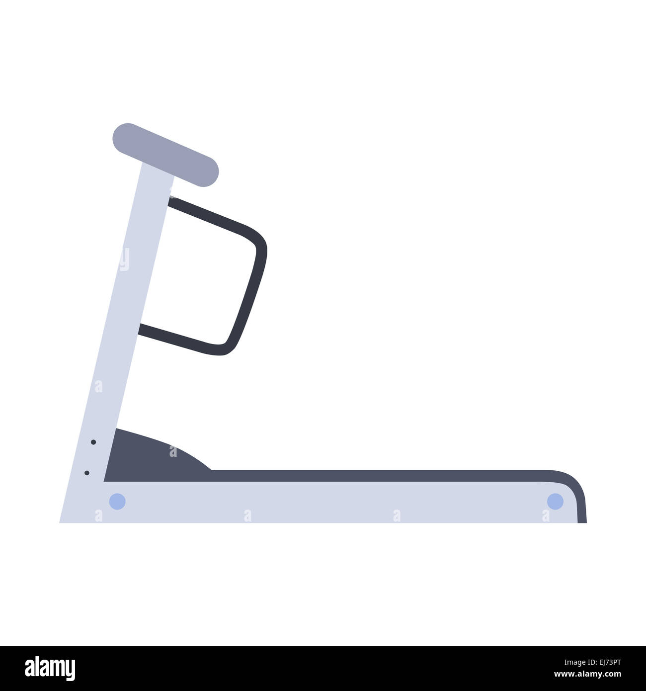 Stationary treadmill on a neutral background. Athletic trainer Stock Photo