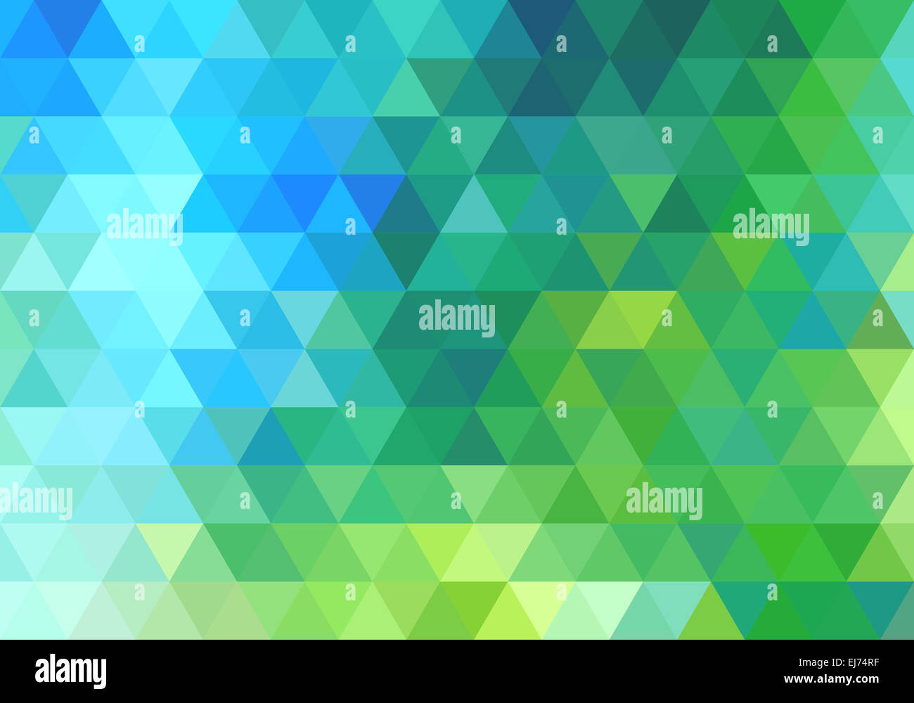 abstract green blue geometric vector background, triangle pattern Stock Photo