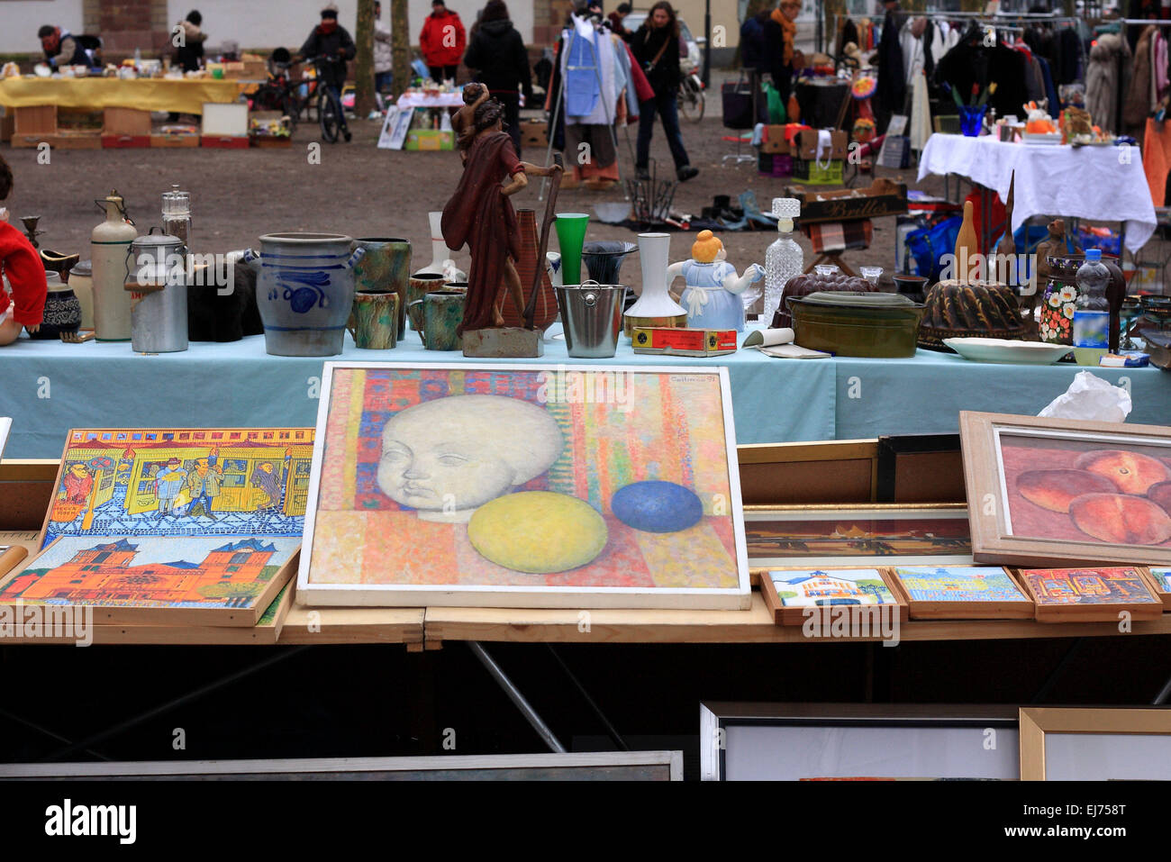 View of a car boot sale Stock Photo