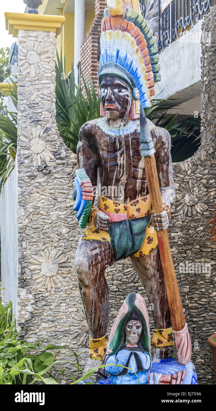 Maya Indian figure Yucatan Mexico Stock Photo