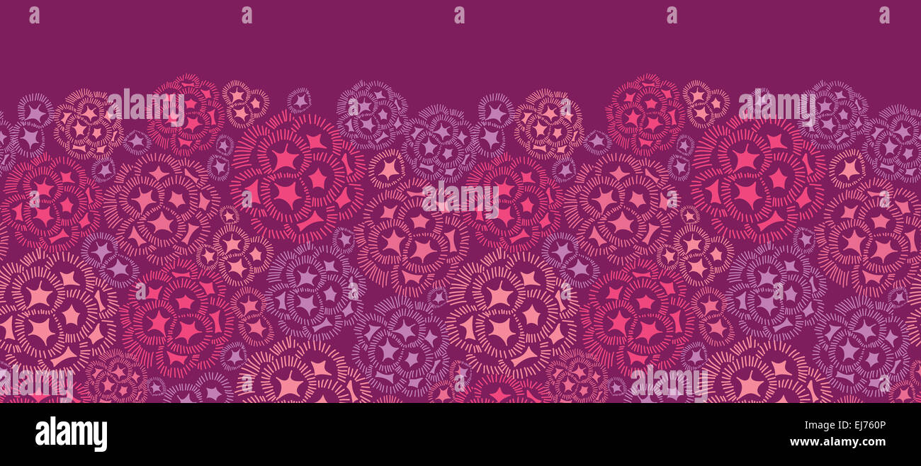 Abstract underwater flowers horizontal seamless pattern border Stock ...