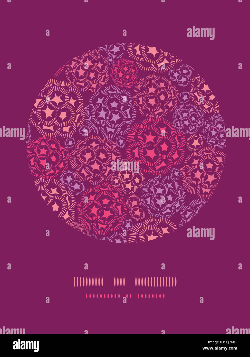 Abstract underwater flowers circle decor pattern background Stock Photo ...