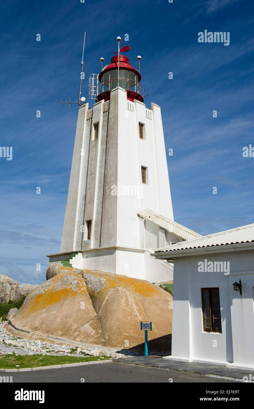 Lighthouse, Cape Columbine Nature Reserve, Paternoster, South Africa Stock Photo